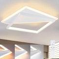 Homefire Deckenlampe LED Deckenleuchte Modern - 53W Kleine Wohnzimmerlampe Dimmbar mit Fernbedienung Schwarz Schlafzimmerlampe aus Arcyl moderne Deckenbeleuchtung für Schlafzimmer Küche Flur Büro - Homefire