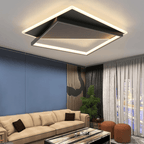 Homefire Deckenlampe LED Deckenleuchte Modern - 53W Kleine Wohnzimmerlampe Dimmbar mit Fernbedienung Schwarz Schlafzimmerlampe aus Arcyl moderne Deckenbeleuchtung für Schlafzimmer Küche Flur Büro - Homefire