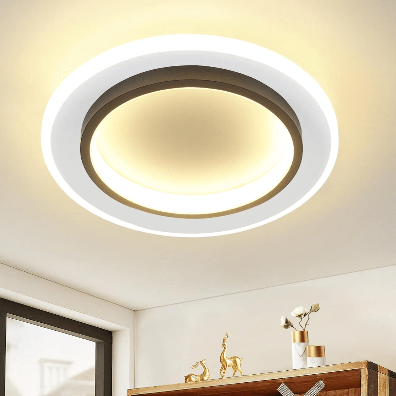 Homefire Deckenlampe LED Deckenleuchte Schlafzimmer - 14W Flurlampe 3000K Warmweiß Schlafzimmerlampe Modern Design Wohnzimmerlampe Ø23.5cm Küchenlampe Flur Deckenbeleuchtung für Küche Wohnzimmer [Energieklasse F] - Homefire