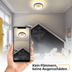 Homefire Deckenlampe LED Deckenleuchte Schlafzimmer - 14W Flurlampe 3000K Warmweiß Schlafzimmerlampe Modern Design Wohnzimmerlampe Ø23.5cm Küchenlampe Flur Deckenbeleuchtung für Küche Wohnzimmer [Energieklasse F] - Homefire