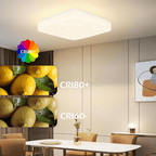 Homefire Deckenlampe LED Deckenleuchte Schlafzimmer - 15W Schlafzimmerlampe Sternenhimmel 21cm Küchenlampe Warmweiß Flurlampe Quadratisch Flur Deckenbeleuchtung Sternendekor für Küche Kinderzimmer Büro - Homefire