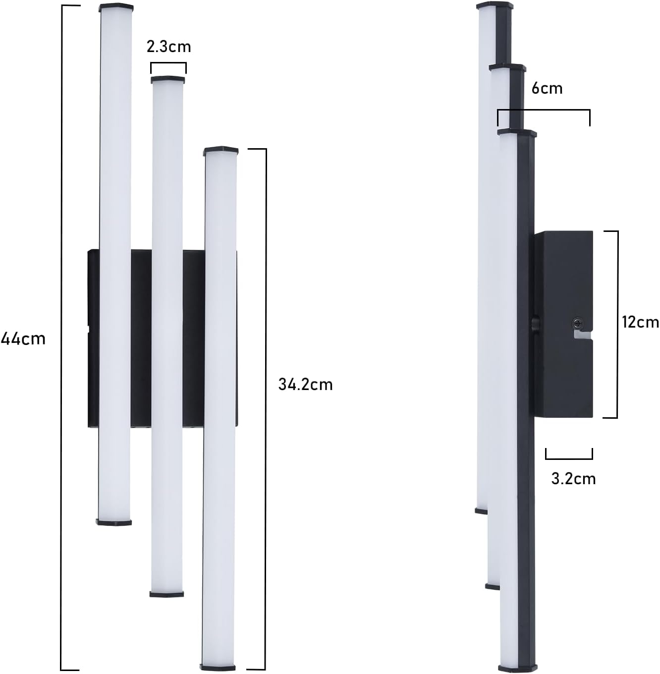 Homefire Deckenlampe LED Deckenleuchte Schlafzimmer - 18W Flurlampe Küchenlampe 3000K Warmweiß Modern Deckenlampen Schwarz Schlafzimmerlampe für Küche Schlafzimmer Treppenhaus Wohnzimmer Büro - Homefire
