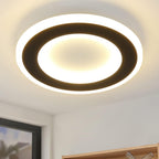 Homefire Deckenlampe LED Deckenleuchte Schlafzimmer - 20W Modern Flurlampe Schwarz Schlafzimmerlampe Warmweiß Deckenbeleuchtung Küchenlampe Rund für Küche Flur Wohnzimmer Kinderzimmer [Energieklasse F] - Homefire
