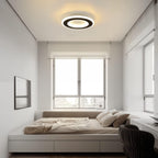 Homefire Deckenlampe LED Deckenleuchte Schlafzimmer - 20W Modern Flurlampe Schwarz Schlafzimmerlampe Warmweiß Deckenbeleuchtung Küchenlampe Rund für Küche Flur Wohnzimmer Kinderzimmer [Energieklasse F] - Homefire