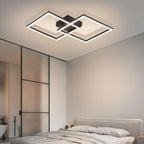 Homefire Deckenlampe LED Deckenleuchte Schlafzimmer - 24W Schwarz Wohnzimmerlampe 4000K Neutralweiß Küchenlampe Drehbar Modern Design Schlafzimmerlampe Eckig Deckenleuchten für Küche Flur Büro - Homefire