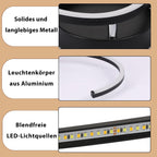 Homefire Deckenlampe LED Deckenleuchte Schlafzimmer - 24W Wohnzimmerlampe 3000K Warmweiß Küchenlampe 330° Drehbar Modern Design Schlafzimmerlampe Schwarz Deckenleuchten Aus Metall für Küche Flur Büro [Energieklasse F] - Homefire