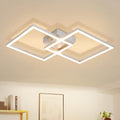 Homefire Deckenlampe LED Deckenleuchte Schlafzimmer - 24W Wohnzimmerlampe 3000K Warmweiß Küchenlampe Silber Drehbar Modern Design Schlafzimmerlampe Eckig Deckenleuchten für Küche Flur Wohnzimmer - Homefire