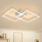 Homefire Deckenlampe LED Deckenleuchte Schlafzimmer - 24W Wohnzimmerlampe 3000K Warmweiß Küchenlampe Silber Drehbar Modern Design Schlafzimmerlampe Eckig Deckenleuchten für Küche Flur Wohnzimmer - Homefire
