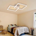 Homefire Deckenlampe LED Deckenleuchte Schlafzimmer - 24W Wohnzimmerlampe 3000K Warmweiß Küchenlampe Silber Drehbar Modern Design Schlafzimmerlampe Eckig Deckenleuchten für Küche Flur Wohnzimmer - Homefire
