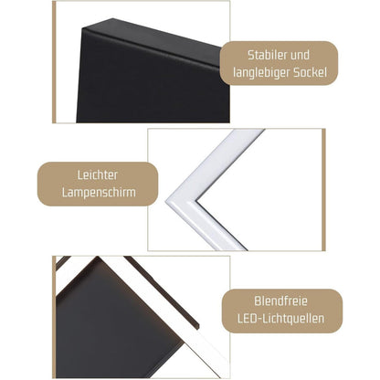 Homefire Deckenlampe LED Deckenleuchte Schlafzimmer - 24W Wohnzimmerlampe Warmweiß Küchenlampe Modern Esszimmerlampe Schwarz Eckig Deckenleuchten für Wohnzimmer Kinderzimmer [Energieklasse F] - Homefire