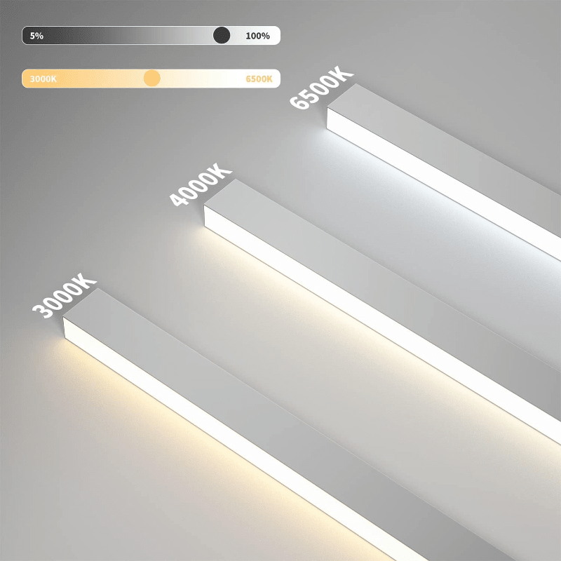 Homefire Deckenlampe LED Deckenleuchte Schlafzimmer - 44W Modern Wohnzimmer 80CM Lang Weiß Büro Deckenbeleuchtung Wohnzimmerlampe Dimmbar mit Fernbedienung Schlafzimmerlampe für Küche Flur [Energieklasse A] - Homefire