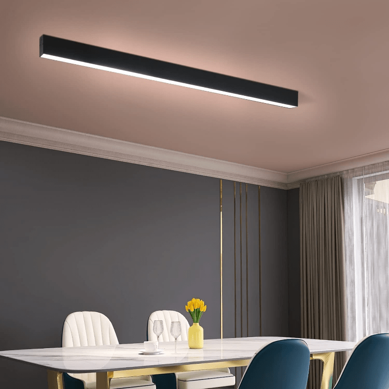 Homefire Deckenlampe LED Deckenleuchte Schlafzimmer - 44W Modern Wohnzimmer 80CM Lang Weiß Büro Deckenbeleuchtung Wohnzimmerlampe Dimmbar mit Fernbedienung Schlafzimmerlampe für Küche Flur [Energieklasse A] - Homefire