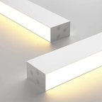 Homefire Deckenlampe LED Deckenleuchte Schlafzimmer - 44W Modern Wohnzimmer 80CM Lang Weiß Büro Deckenbeleuchtung Wohnzimmerlampe Dimmbar mit Fernbedienung Schlafzimmerlampe für Küche Flur [Energieklasse A] - Homefire