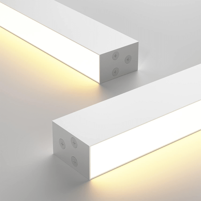Homefire Deckenlampe LED Deckenleuchte Schlafzimmer - 44W Modern Wohnzimmer 80CM Lang Weiß Büro Deckenbeleuchtung Wohnzimmerlampe Dimmbar mit Fernbedienung Schlafzimmerlampe für Küche Flur [Energieklasse A] - Homefire