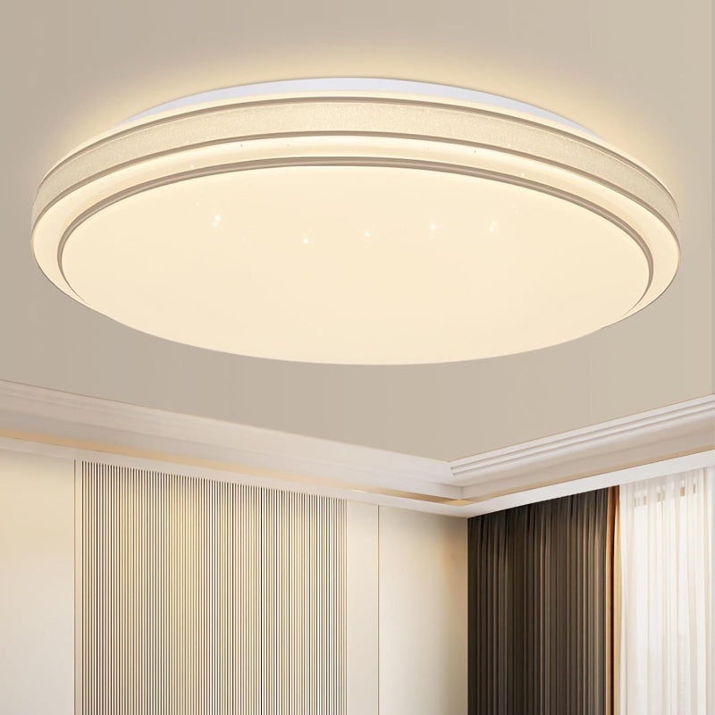 Homefire Deckenlampe LED Deckenleuchte Schlafzimmer - Ø27cm Schlafzimmerlampe Sternenhimmel 12W Flurlampe Warmweiß Modern Küchenlampe Rund Wohnzimmer Deckenbeleuchtung für Flur Küche Kinderzimmer [Energieklasse G] - Homefire