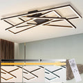 Homefire Deckenlampe LED Deckenleuchte Schlafzimmer - Schwarz 45W Wohnzimmerlampe Dimmbar Schlafzimmerlampe mit Fernbedienung Modern Design Wohnzimmer Flurlampe Metall Deckenlampen für Küche Esszimmer - Homefire