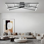 Homefire Deckenlampe LED Deckenleuchte Schlafzimmer - Schwarz 45W Wohnzimmerlampe Dimmbar Schlafzimmerlampe mit Fernbedienung Modern Design Wohnzimmer Flurlampe Metall Deckenlampen für Küche Esszimmer - Homefire