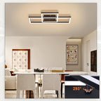 Homefire Deckenlampe LED Deckenleuchte Schlafzimmer - Schwarz Schlafzimmerlampe Schwenkbar 20W Modern Design Küchenlampe 3000K Warmweiß Metall Flur Deckenbeleuchtung für Büro Wohnzimmer Esszimmer [Energieklasse F] - Homefire