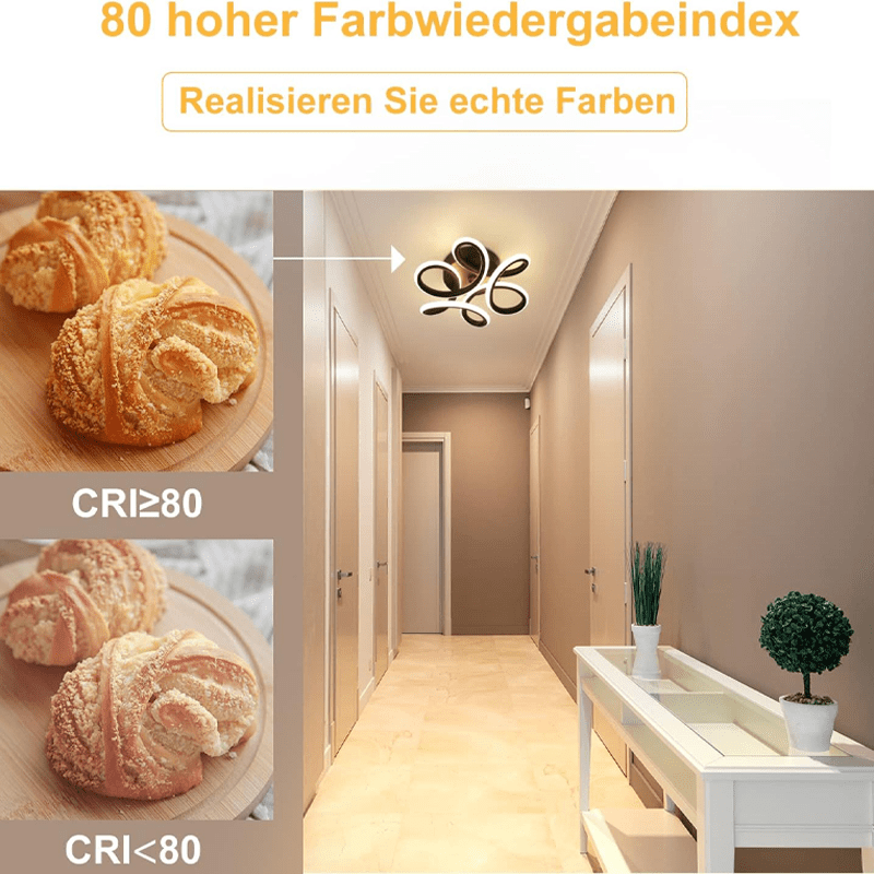 Homefire Deckenlampe LED Deckenleuchte Schwarz Klein Flurlampe 26 W Küchenlampe Modern Warmweiß Schlafzimmerlampe 3000K Geometrie Design Lampe für Flur Eingang Schlafzimmer Wohnzimmer Küche Studio [Energieklasse G] - Homefire