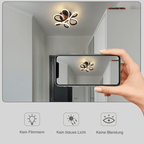 Homefire Deckenlampe LED Deckenleuchte Schwarz Klein Flurlampe 26 W Küchenlampe Modern Warmweiß Schlafzimmerlampe 3000K Geometrie Design Lampe für Flur Eingang Schlafzimmer Wohnzimmer Küche Studio [Energieklasse G] - Homefire