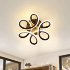 Homefire Deckenlampe LED Deckenleuchte Schwarz Klein Flurlampe 26 W Küchenlampe Modern Warmweiß Schlafzimmerlampe 3000K Geometrie Design Lampe für Flur Eingang Schlafzimmer Wohnzimmer Küche Studio [Energieklasse G] - Homefire