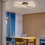Homefire Deckenlampe LED Deckenleuchte Wohnzimmer - 24W Wohnzimmerlampe Modern Kreative Design Schwarz Küchenlampe 3000K Warmweiß Schlafzimmerlampe Flur Metall Deckenleuchten für Küche Büro [Energieklasse F] - Homefire