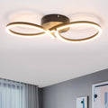 Homefire Deckenlampe LED Deckenleuchte Wohnzimmer - 24W Wohnzimmerlampe Modern Kreative Design Schwarz Küchenlampe 3000K Warmweiß Schlafzimmerlampe Flur Metall Deckenleuchten für Küche Büro [Energieklasse F] - Homefire