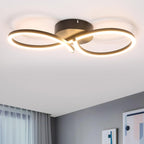 Homefire Deckenlampe LED Deckenleuchte Wohnzimmer - 24W Wohnzimmerlampe Modern Kreative Design Schwarz Küchenlampe 3000K Warmweiß Schlafzimmerlampe Flur Metall Deckenleuchten für Küche Büro [Energieklasse F] - Homefire