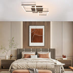 Homefire Deckenlampe LED Deckenleuchte Wohnzimmer - 32W Dimmbar Wohnzimmerlampe Modern Design Schwarz Küchenlampe mit Fernbedienung Schlafzimmerlampe Flur Metall Deckenleuchten für Küche Esszimmer [Energieklasse E] - Homefire