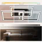 Homefire Deckenlampe LED Deckenleuchte Wohnzimmer - 45W Wohnzimmerlampe RGB Farbwechsel Schwarz Modern Schlafzimmerlampe Dimmbar mit Fernbedienung Flurlampe Schwenkbar Deckenlampen für Kinderzimmer [Energieklasse F] - Homefire