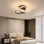 Homefire Deckenlampe LED Deckenleuchte Wohnzimmer - 46W Dimmbar Schwarz Wohnzimmerlampe Modern Vierblättrige Blume Design Küchenlampe mit Fernbedienung Flur Metall Deckenleuchten für Küche Esszimmer - Homefire