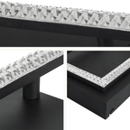 Homefire Deckenlampe LED Deckenleuchte Wohnzimmer: 57CM Schwarz Dimmbar Wohnzimmerlampe Modern Schlafzimmerlampe mit Fernbedienung Deckenbeleuchtung für Schlafzimmer Küche Esszimmer Büro [Energieklasse F] - Homefire