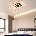 Homefire Deckenlampe LED Deckenleuchte Wohnzimmer: 57CM Schwarz Dimmbar Wohnzimmerlampe Modern Schlafzimmerlampe mit Fernbedienung Deckenbeleuchtung für Schlafzimmer Küche Esszimmer Büro [Energieklasse F] - Homefire