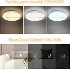 Homefire Deckenlampe LED Deckenleuchte Wohnzimmer - Ø40cm Wohnzimmerlampe Dimmbar mit Fernbedienung 44W Schlafzimmerlampe Sternenhimmel Modern Schlafzimmer Deckenbeleuchtung Rund für Küche Flur [Energieklasse F] - Homefire