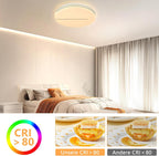 Homefire Deckenlampe LED Deckenleuchte Wohnzimmer - Ø40cm Wohnzimmerlampe Dimmbar mit Fernbedienung 44W Schlafzimmerlampe Sternenhimmel Modern Schlafzimmer Deckenbeleuchtung Rund für Küche Flur [Energieklasse F] - Homefire