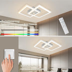 Homefire Deckenlampe LED Deckenleuchte Wohnzimmer - Schlafzimmerlampe RGB Farbwechsel Dimmbar Wohnzimmerlampe Modern Flurlampe mit Fernbedienung 35W Küche Deckenbeleuchtung Schwenkbar für Flur Büro - Homefire