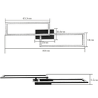 Homefire Deckenlampe LED Deckenleuchte Wohnzimmer - Wohnzimmerlampe Dimmbar Schlafzimmerlampe Modern Design Küchenlampe 56W Schwarz Deckenbeleuchtung mit Fernbedienung für Schlafzimmer Küche Büro [Energieklasse E] - Homefire