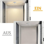 Homefire Deckenlampe LED Küche Deckenleuchte: Modern Küchenlampe Silber 12W Flurlampe 3000K Warmweiß Wellen Design Schlafzimmerlampe Innen Deckenbeleuchtung für Wohnzimmer Schlafzimmer Flur Büro - Homefire