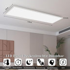 Homefire Deckenlampe LED Panel 120 x 30cm - Deckenleuchte Dimmbar 36W Deckenpanel Weiß Wohnzimmerlampe Einstellbare Helligkeit RGB Vier Modi Flach Bürolampe mit Speicherfunktion für Wohnzimmer - Homefire