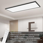Homefire Deckenlampe LED Panel 120x30cm - Deckenleuchte Dimmbar 36W Farbwechsel Flach Bürolampe Stufenloses Dimmen 10%-100% Deckenpanel Küchenlampe mit Fernbedienung RGB Vier Modi für Wohnzimmer Büro - Homefire