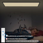 Homefire Deckenlampe LED Panel 120x30cm - Deckenleuchte Dimmbar Rechteckig 39W Deckenpanel Farbwechsel RGB + CCT Küchenlampe mit Fernbedienung Flach Bürolampe für Wohnzimmer Esszimmer Schlafzimmer - Homefire