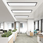Homefire Deckenlampe LED Panel 120x30cm - Deckenleuchte Dimmbar Rechteckig 39W Deckenpanel Farbwechsel RGB + CCT Küchenlampe mit Fernbedienung Flach Bürolampe für Wohnzimmer Esszimmer Schlafzimmer - Homefire