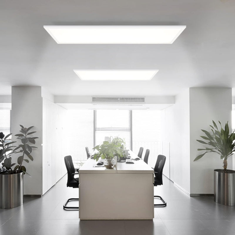 Homefire Deckenlampe LED Panel Dimmbar - Deckenleuchte 80x30CM mit Fernbedienung Deckenpanel Lang 39W Weiß Küchenlampe Flach Modern Tageslichtlampe Deck Bürolampe Rechteckig für Wohnzimmer Küche [Energieklasse F] - Homefire