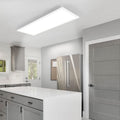 Homefire Deckenlampe LED Panel Dimmbar - Deckenleuchte 80x30CM mit Fernbedienung Deckenpanel Lang 39W Weiß Küchenlampe Flach Modern Tageslichtlampe Deck Bürolampe Rechteckig für Wohnzimmer Küche [Energieklasse F] - Homefire
