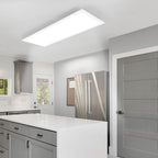 Homefire Deckenlampe LED Panel Dimmbar - Deckenleuchte 80x30CM mit Fernbedienung Deckenpanel Lang 39W Weiß Küchenlampe Flach Modern Tageslichtlampe Deck Bürolampe Rechteckig für Wohnzimmer Küche [Energieklasse F] - Homefire