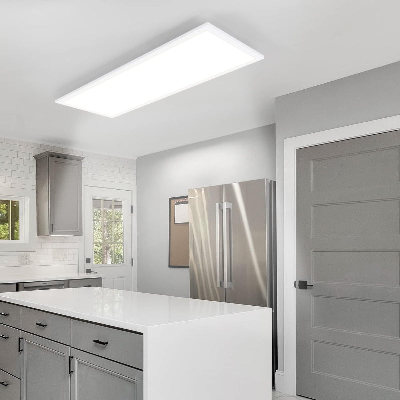 Homefire Deckenlampe LED Panel Dimmbar - Deckenleuchte 80x30CM mit Fernbedienung Deckenpanel Lang 39W Weiß Küchenlampe Flach Modern Tageslichtlampe Deck Bürolampe Rechteckig für Wohnzimmer Küche [Energieklasse F] - Homefire