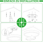 Homefire Deckenleuchte LED Deckenlampe Flach - 30CM Rund Schlafzimmerlampe Küchenlampe 24W Weiß Badezimmerlampe 3000K Schlafzimmer Deckenbeleuchtung Warmweiß Flurlampe für Bad Flur Küche Balkon - Homefire