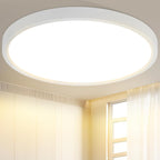 Homefire Deckenleuchte LED Deckenlampe Flach - 30CM Rund Schlafzimmerlampe Küchenlampe 24W Weiß Badezimmerlampe 3000K Schlafzimmer Deckenbeleuchtung Warmweiß Flurlampe für Bad Flur Küche Balkon - Homefire