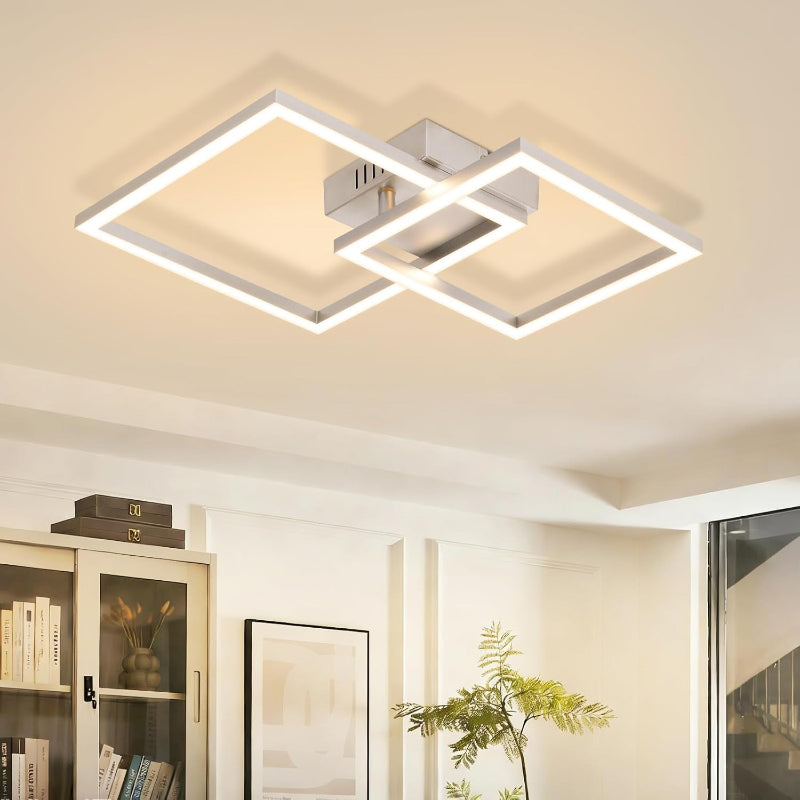 Homefire Deckenleuchte LED Deckenlampe Küche - 20W Schwarz Schlafzimmerlampe 4000K Neutralweiß Modern Küchenlame Drehbar Design Flur Eckig Deckenbeleuchtung für Schlafzimmer Büro Esszimmer - Homefire