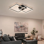 Homefire Deckenleuchte LED Deckenlampe Küche - 20W Schwarz Schlafzimmerlampe 4000K Neutralweiß Modern Küchenlame Drehbar Design Flur Eckig Deckenbeleuchtung für Schlafzimmer Büro Esszimmer - Homefire
